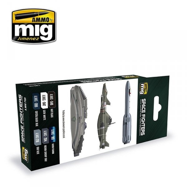 AMMO of Mig Jimenez 7131 SPACE FIGHTERS SCI-FI COLORS 6x17ml