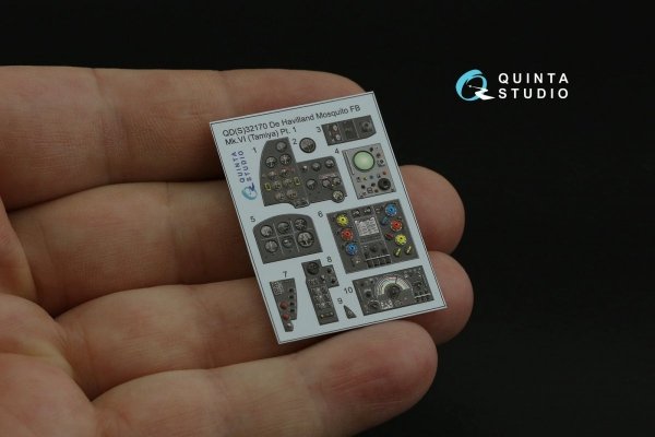 Quinta Studio QD32170 DH Mosquito FB Mk.VI 3D-Printed &amp; coloured Interior on decal paper (Tamiya) 1/32
