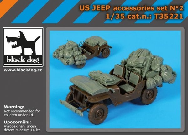 Black Dog T35221 US Jeep accessories set 1/35