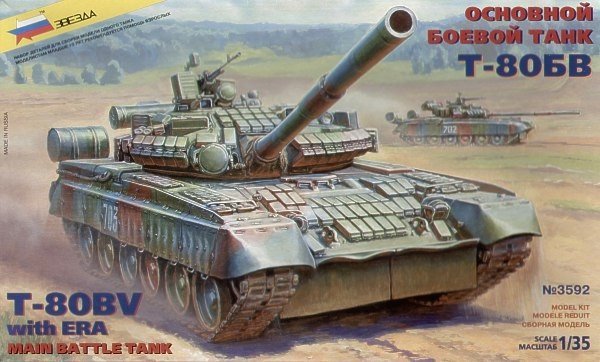 Zvezda 3592 T-80BV Russian Main Battle Tank with ERA (1:35)