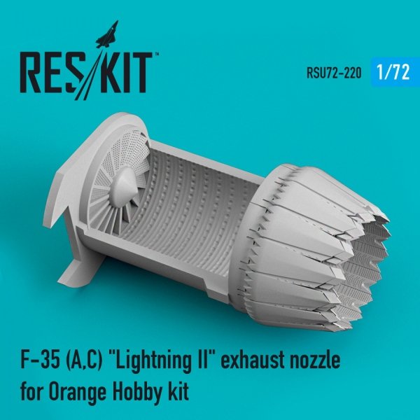 RESKIT RSU72-0220 F-35 (A,C) &quot;LIGHTNING II&quot; EXHAUST NOZZLE FOR ORANGE HOBBY KIT 1/72