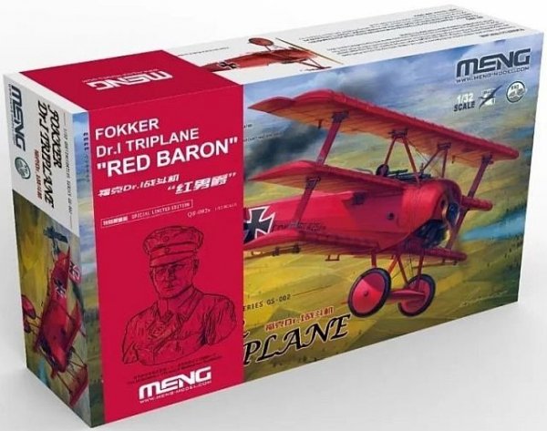 Meng Model QS-002S Fokker Dr.I Triplane &quot;Red Baron&quot; 1/32