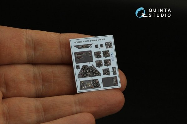 Quinta Studio QD48289 Ar 196A-3 3D-Printed &amp; coloured Interior on decal paper (Italeri) 1/48