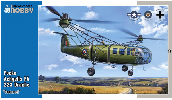 Special Hobby 48201 Focke Achgelis FA 223 Drache &quot;Captured&quot; 1/48