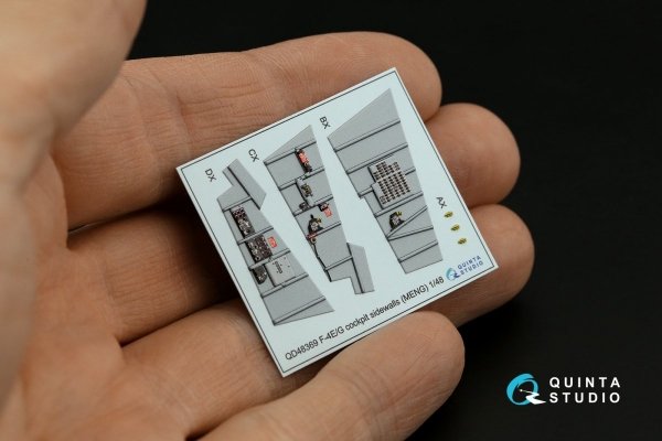 Quinta Studio QD48341 F-4G early 3D-Printed &amp; coloured Interior on decal paper (Meng) 1/48