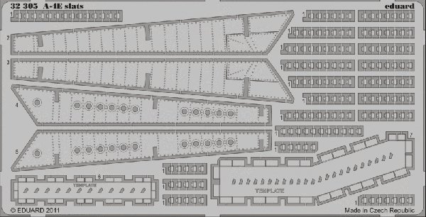 Eduard 32305 A-4E slats TRUMPETER (1:32)