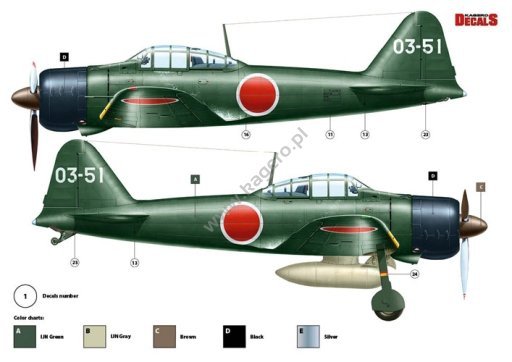 Kagero KD48005 Mitsubishi A6M2 Model 21 1/48