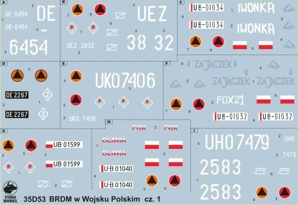 ToRo Model 35D53 - Armoured Scout Car BRDM in Polish service - vol.1 1/35