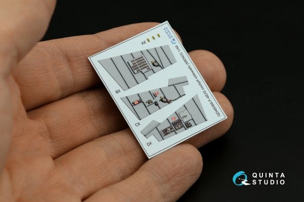 Quinta Studio QD+48370 F-4E late without DMAS 3D-Printed &amp; coloured Interior on decal paper (Meng) (with 3D-printed resin parts) 1/48