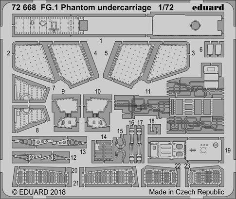 Eduard 72668 FG.1 Phantom undercarriage AIRFIX 1/72