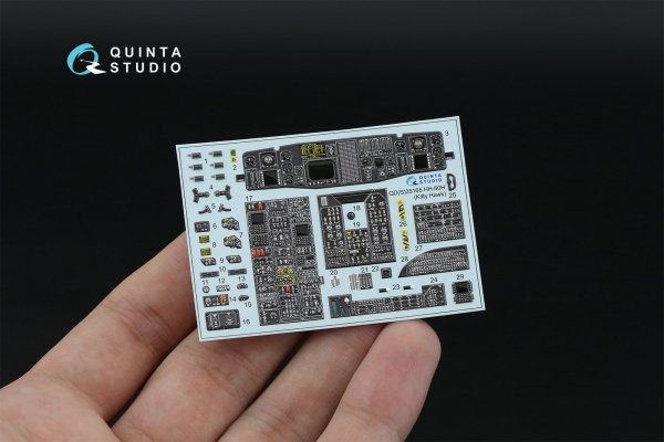 Quinta Studio QDS-35165 HH-60H Rescue Hawk 3D-Printed &amp; coloured Interior on decal paper (Kitty Hawk) (Small version) 1/35