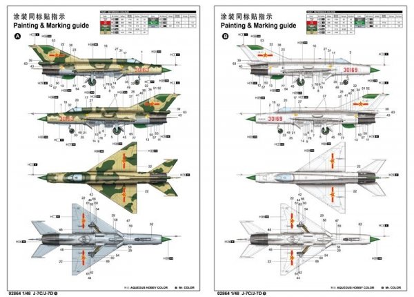 Trumpeter 02864 J-7C/J-7D 1/48