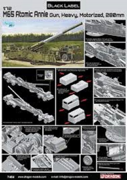 Dragon 7484 M65 Atomic Annie Gun Heavy Motorized 280mm (1:72)