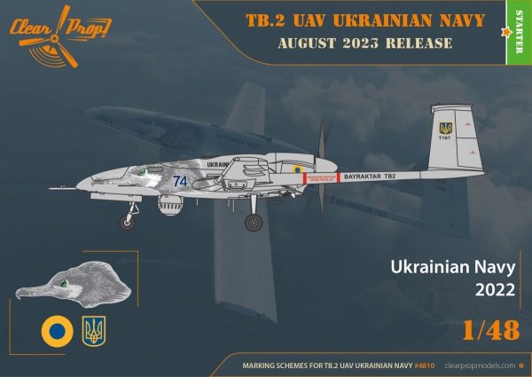 Clear Prop! CP4810 TB.2 UAV UKRAINIAN NAVY STARTER KIT 1/48