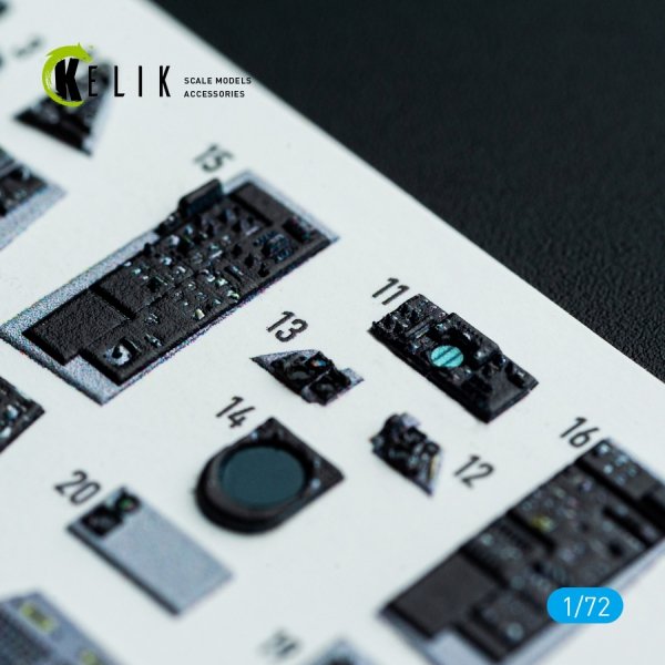 Kelik K72218 F-14B Tomcat - interior 3D decals for HobbyBoss kit (1/72)