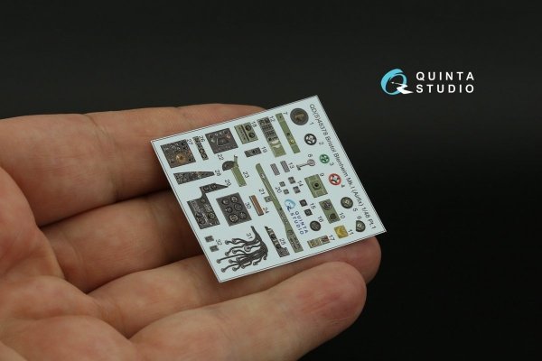 Quinta Studio QD48378 Bristol Blenheim Mk.I 3D-Printed &amp; coloured Interior on decal paper (Airfix) 1/48