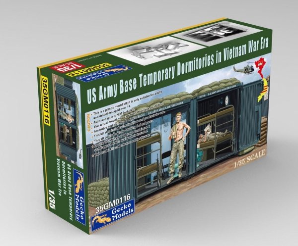 Gecko Models 35GM0116 US Army Base Temporary Dormitories in (Vietnam War Era) 1/35
