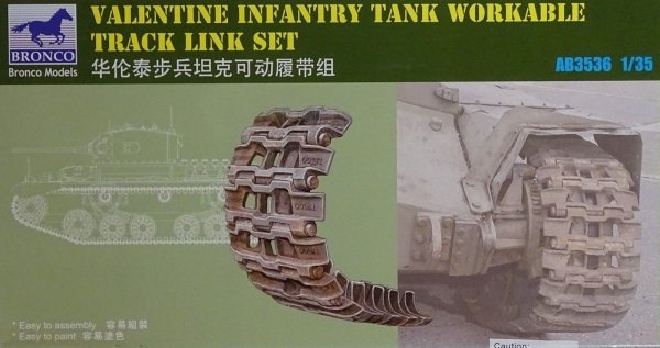 Bronco AB3536 British Valentine Infantry Tank Workable Track Link Set 1/35
