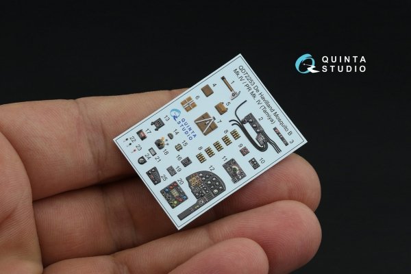 Quinta Studio QD72253 DH Mosquito B Mk.IV/PR Mk.IV 3D-Printed &amp; coloured Interior on decal paper (Tamiya) 1/72