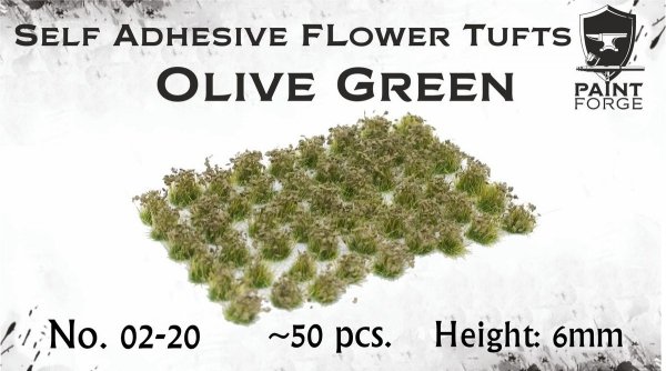 Paint Forge PFFL2602  Olive Green Flowers 6mm