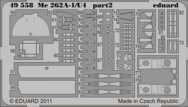 Eduard 49558 Me 262A-1/ U4 S. A. 1/48  HOBBY BOSS