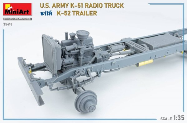 MiniArt 35418 US ARMY K-51 RADIO TRUCK WITH K-52 TRAILER. INTERIOR KIT 1/35