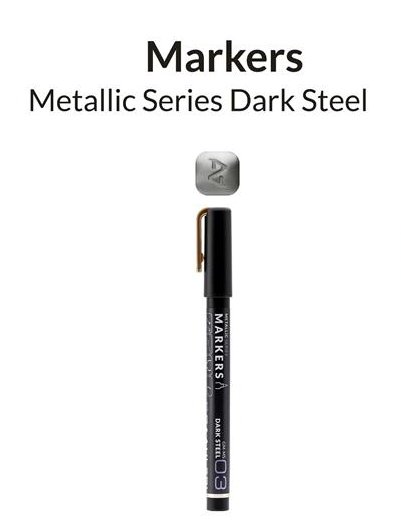 Gaahleri 45138 Metallic Series Marker Dark Steel