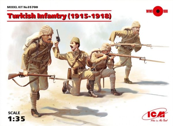 ICM 35700 Turkish Infantry (1915-1918) (4 figures) 1/35