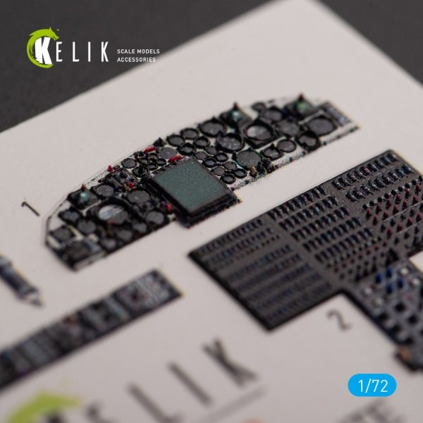 KELIK K72132 UH-2C SEASPRITE - interior 3D decals for Clear Prop kit 1/72