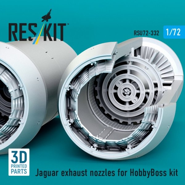 RESKIT RSU72-0332 Jaguar exhaust nozzles for HobbyBoss kit (3D Printed) (1/72)