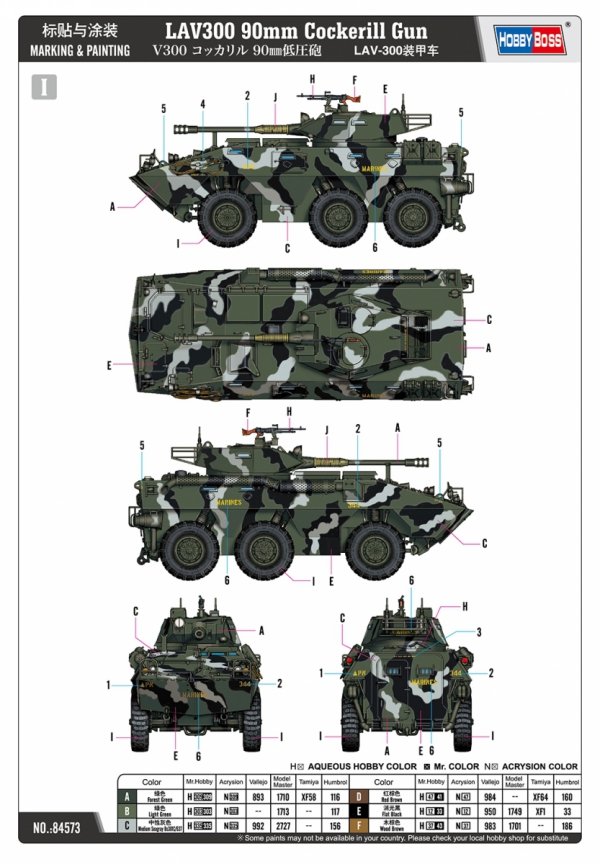 Hobby Boss 84573 LAV300 90mm Cockerill Gun 1/35