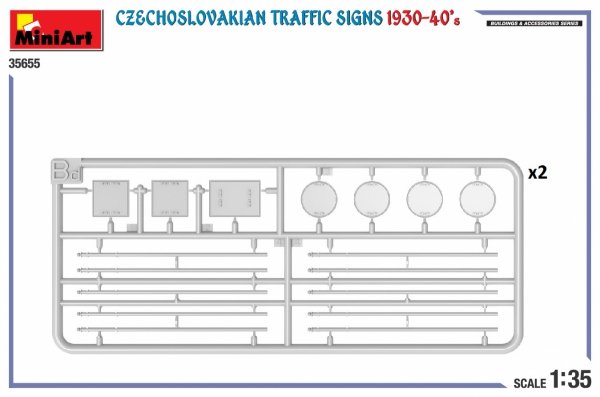 Miniart 35655 CZECHOSLOVAKIAN TRAFFIC SIGNS 1930-40’s 1/35