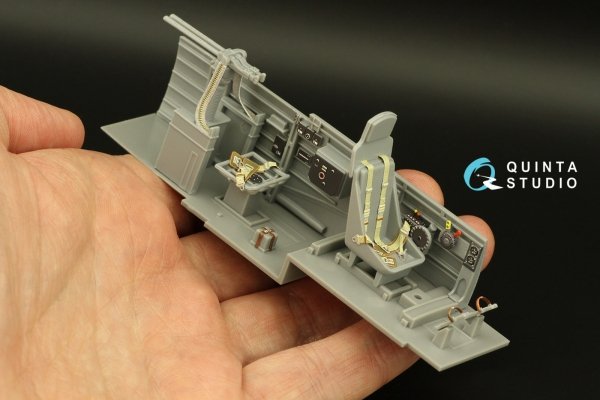 Quinta Studio QD32167 Ju 87D/G 3D-Printed &amp; coloured Interior on decal paper (Hasegawa) 1/32