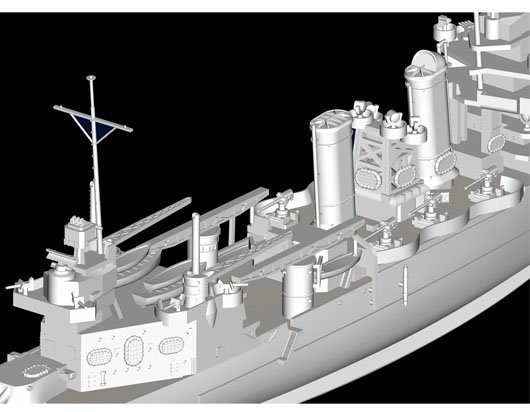 Trumpeter 05745 USS TUSCALOOSA CA-37 1/700