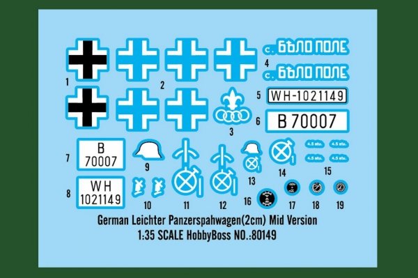 Hobby Boss 80149 German Leichter Panzerspahwagen(2cm) Mid Version (1:35)