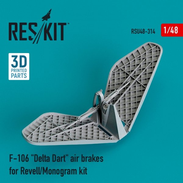 RESKIT RSU48-0314 F-106 &quot;DELTA DART&quot; AIR BRAKES FOR REVELL/MONOGRAM KIT (3D PRINTED) 1/48