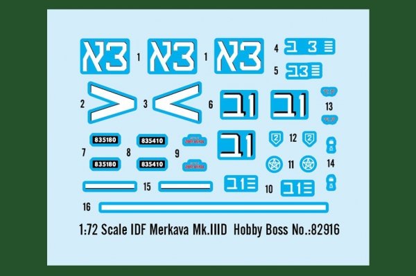 Hobby Boss 82916 IDF Merkava Mk.IIID 1/72