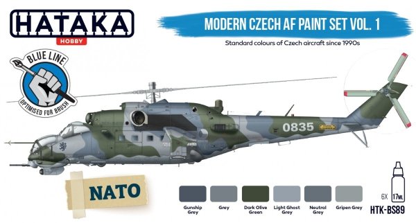 Hataka Hobby HTK-BS89 Modern Czech AF paint set vol. 1 (6x17ml)