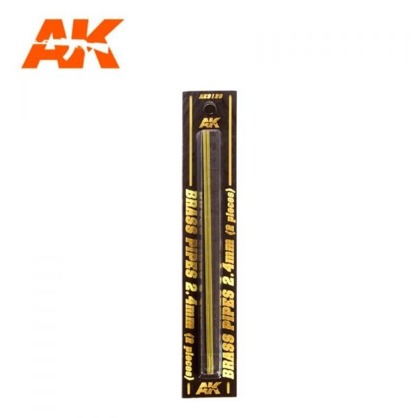 AK Interactive AK9120 BRASS PIPES 2.4MM Ø. 2 UNITS