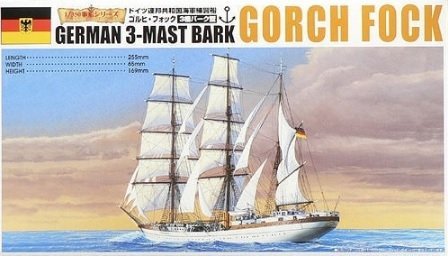 Aoshima 04428 German 3-Mast Bark Gorch Fock 1/350