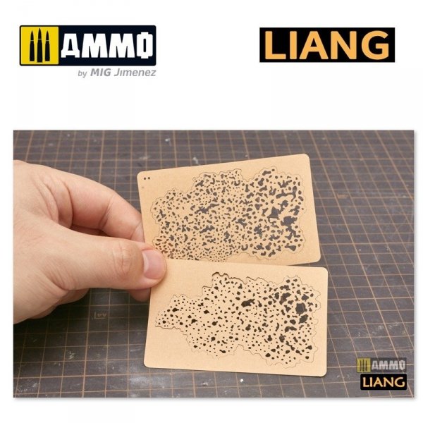 Liang 0006 Salt Weathering Effects Airbrush Stencils (Sparse)