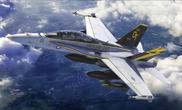 Kinetic K48121 F/A-18D Hornet VMFA(AW)-242 Bats 1/48