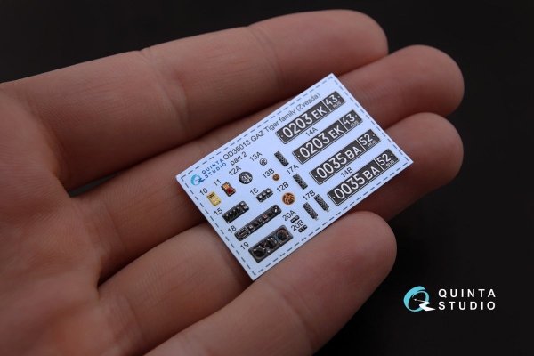 Quinta Studio QD35013 GAZ Tiger family 3D-Printed &amp; coloured Interior on decal paper (for Zvezda kit) 1/35