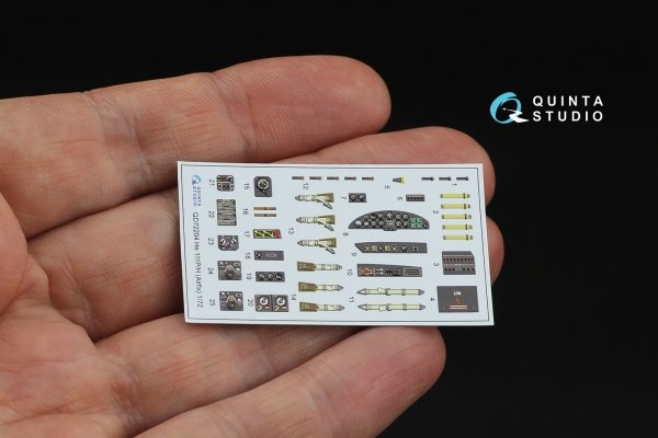 Quinta Studio QD72204 He 111 P/H 3D-Printed &amp; coloured Interior on decal paper (Airfix) 1/72