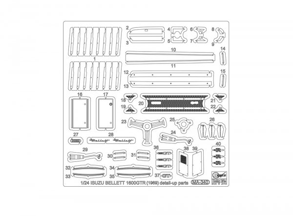 Hasegawa SP649-52449 Isuzu Bellett 1600GTR Early Version (1969) "Detail Up Version" 1/24