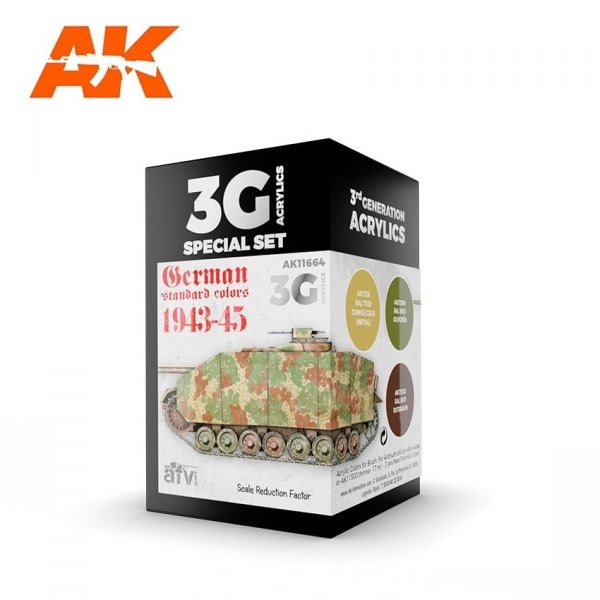 AK Interactive AK11664 3G GERMAN STANDARD COLORS 1943-1945 3x17 ml