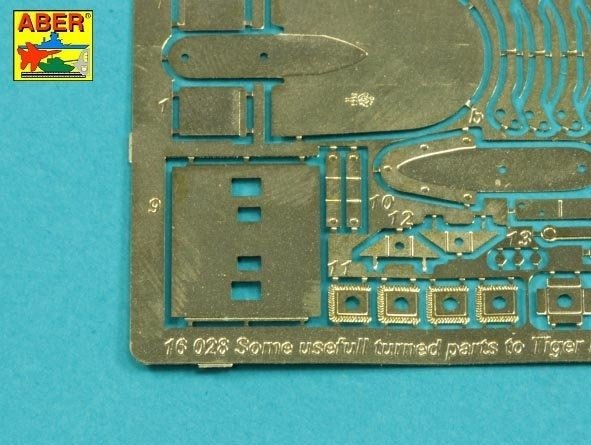Aber 16028 Useful parts for the early versions of the Tiger I tank / Pożyteczne części do czołgu Tiger I wczesnych wersji 1/16