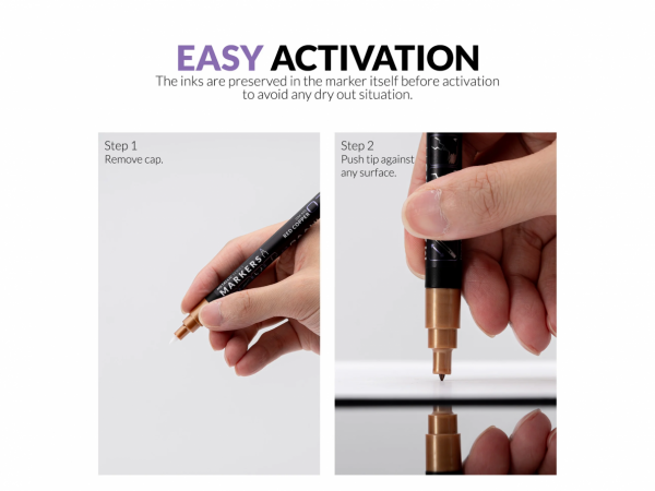 Gaahleri GM-MS10 Metallic Series Markers Flashy Gold