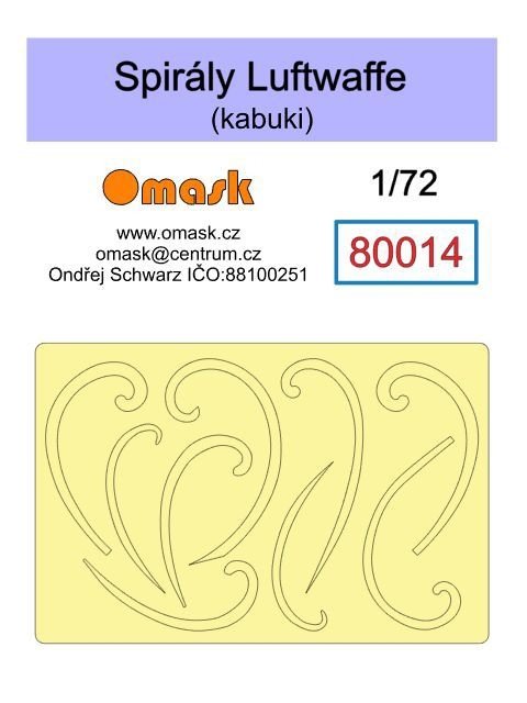 Omask 80014 Spirals Luftwaffe (yellow masking tape) 1/72
