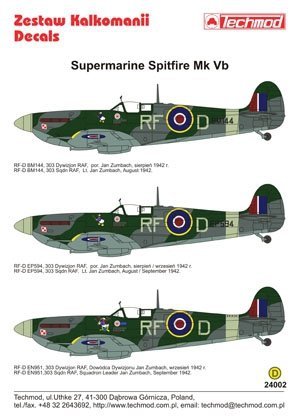 Techmod 24002 - Supermarine Spitfire Mk VB (1:24)